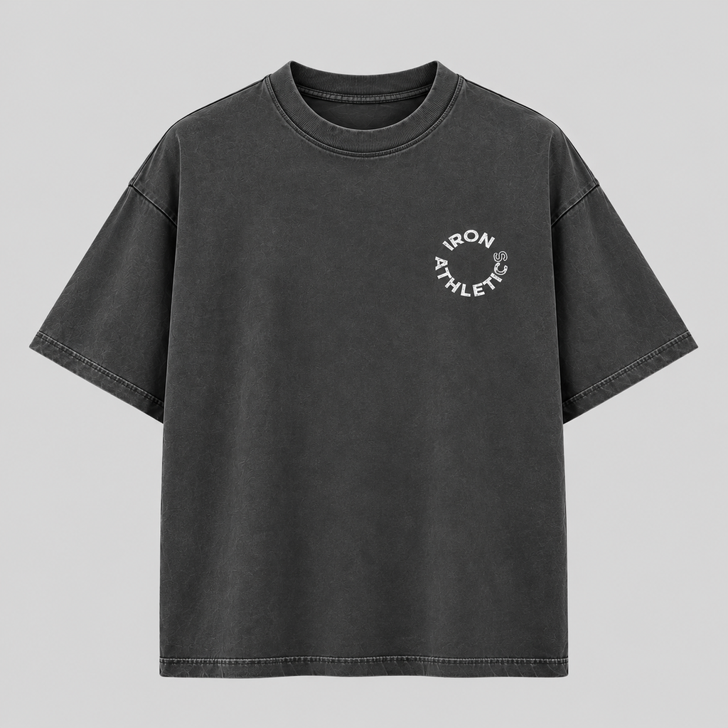 Camiseta oversized masculina Iron Jaguar preta drop Iron Savage - frente
