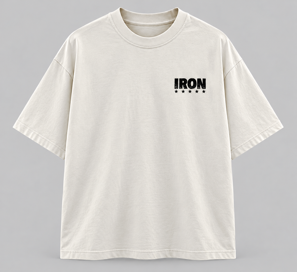 Camiseta oversized masculina Iron Predator off white drop Iron Savage - frente