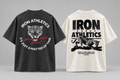 Kit Iron Savage 2 camisetas oversized masculinas Iron Jaguar preta e Iron Predator off white