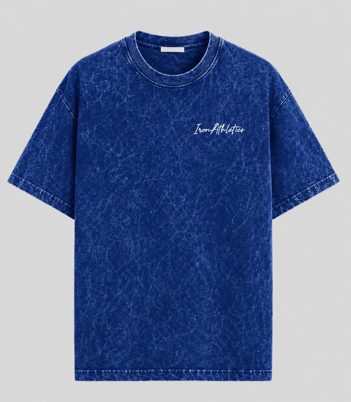 Camiseta Oversized Basic Marmorizada Azul