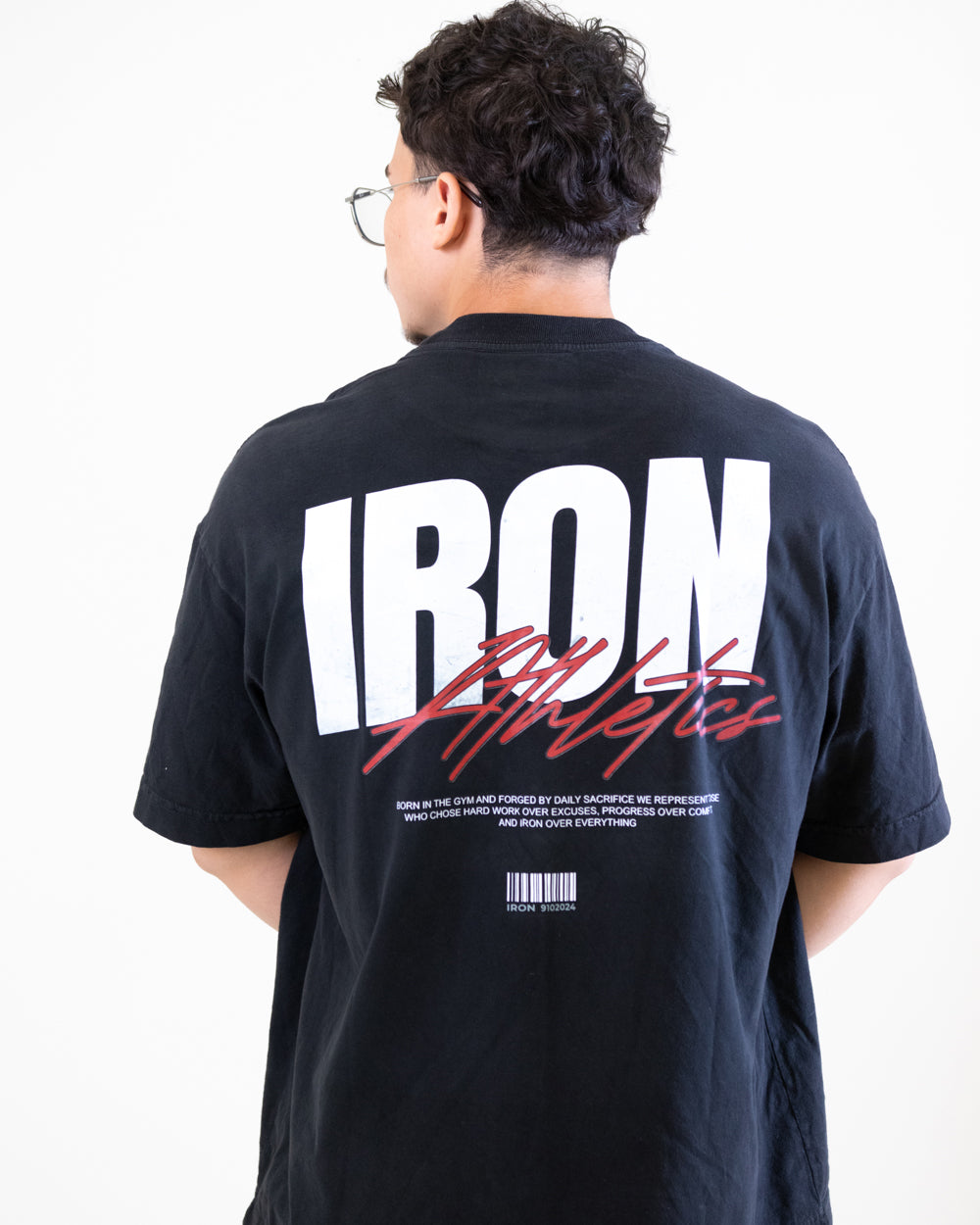 Camiseta Oversized Premium Preta Iron Athletics
