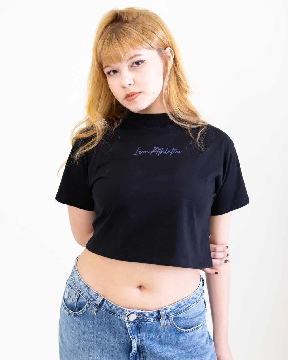 Cropped Iron Athletics Preto
