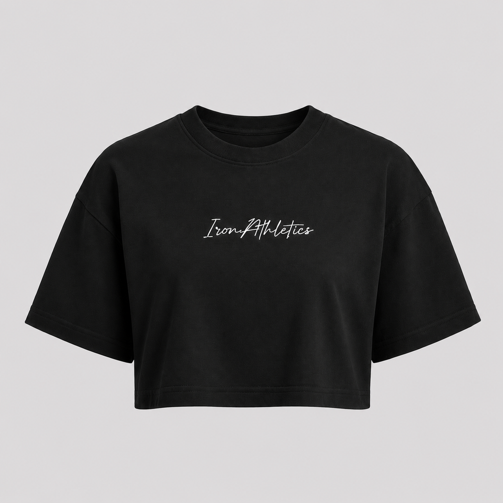 Cropped Iron Athletics Preto Oversized