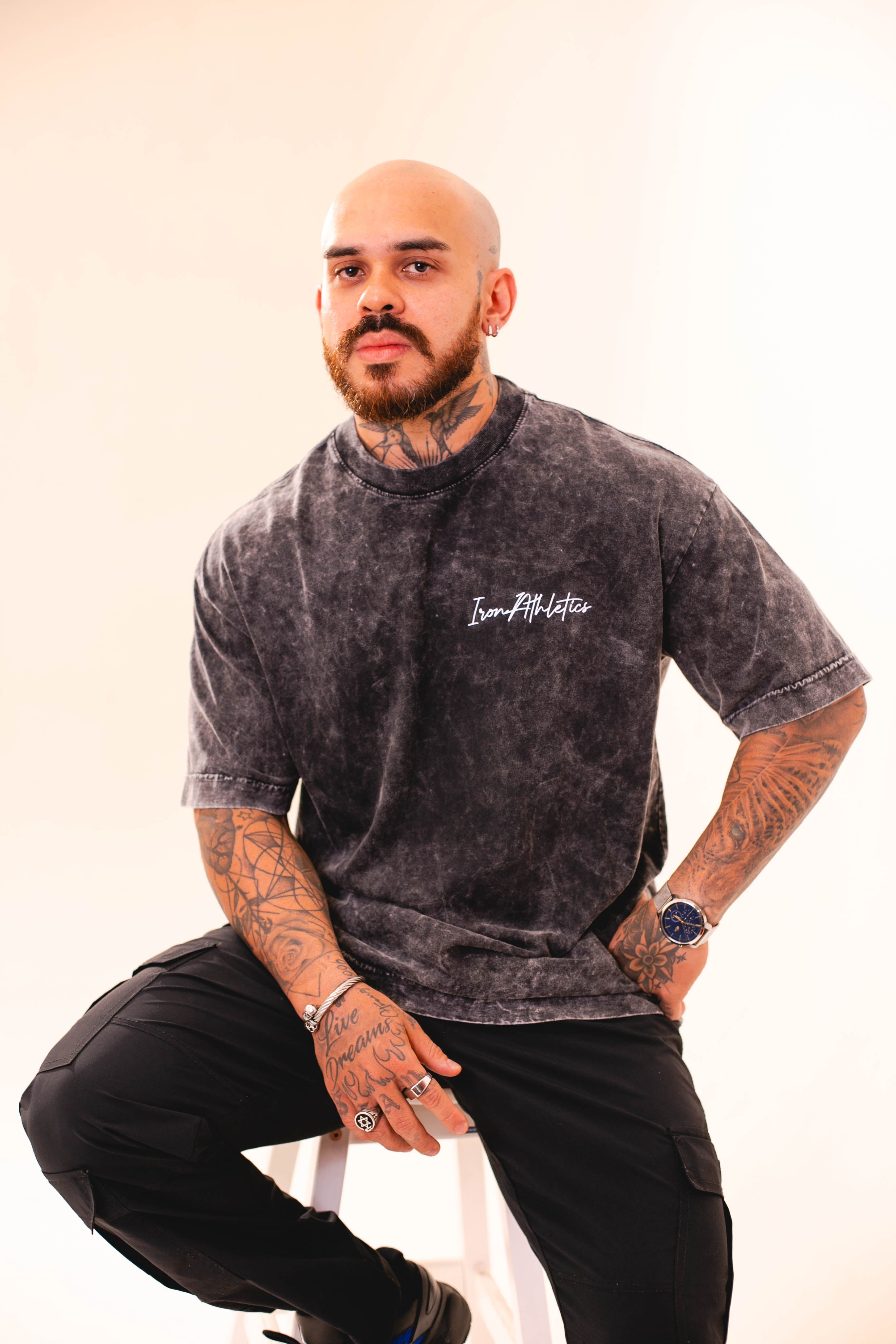 Camiseta Oversized Basic Marmorizada