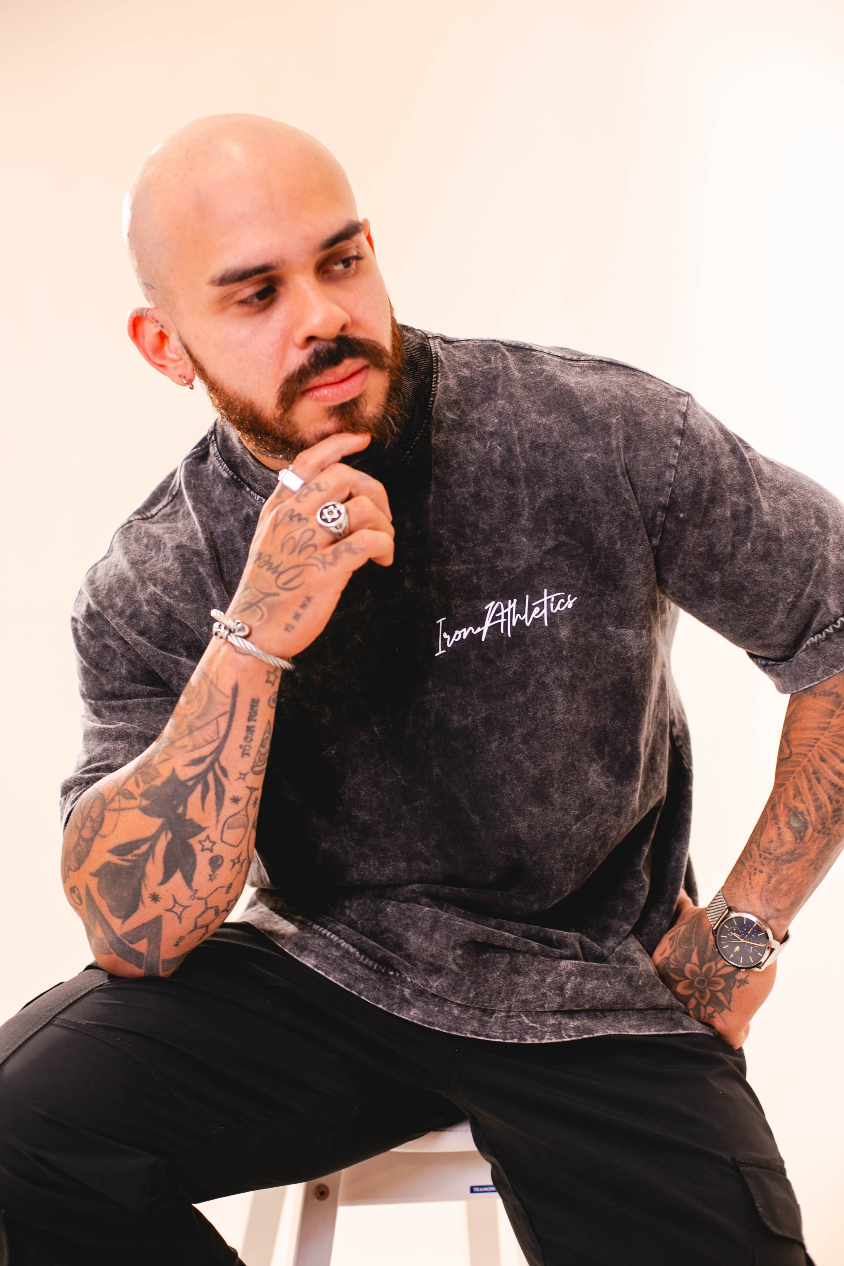 Camiseta Oversized Basic Marmorizada
